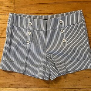New York & Company Navy Striped Women's Shorts